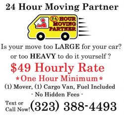 $49 HOUR -ONE HOUR MINIMUM- SAME DAY- Two Movers $99hr (Beverly Hills Adjacent)