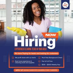 Cleaning Techs…Territory Manger $800 - $1800 WEEKLY START TOMORROW (Los Angeles / Long Beach)